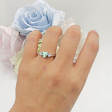 Heart Three Stone Promise Ring