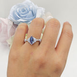 Marquise Halo Beaded Ring