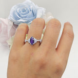 Marquise Halo Beaded Ring