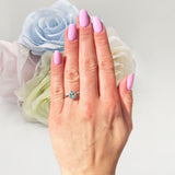 Pear Teardrop Halo Solitaire Ring