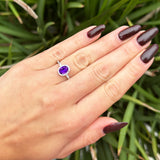 Vintage Style Oval Natural Stone Art Deco Ring