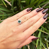 Vintage Style Oval Natural Stone Art Deco Ring