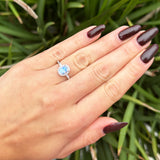 Vintage Style Oval Natural Stone Art Deco Ring