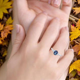 Oval Natural Stone Art Deco Ring