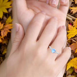 Oval Natural Stone Art Deco Ring