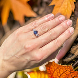 Art Deco Pear Teardrop Natural Stone Ring