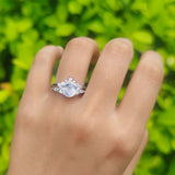 Two Piece Round Natural Stone Ring