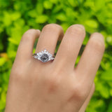 Two Piece Round Natural Stone Ring