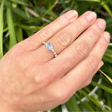 Petite Dainty Round Natural Stone Ring