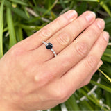 Petite Dainty Round Natural Stone Ring