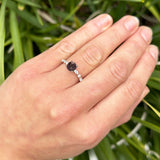 Petite Dainty Round Natural Stone Ring