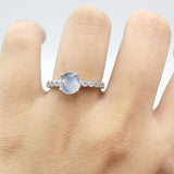 Vintage Style Round Natural Stone Ring