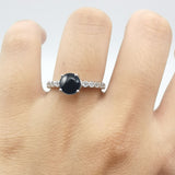Vintage Style Round Natural Stone Ring