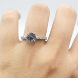 Vintage Style Round Natural Stone Ring