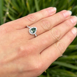 Vintage Style Pear Teardrop Natural Stone Ring