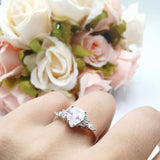 Vintage Style Pear Teardrop Natural Stone Ring