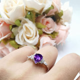 Vintage Style Pear Teardrop Natural Stone Ring