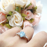 Vintage Style Pear Teardrop Natural Stone Ring