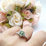 Vintage Style Pear Teardrop Natural Stone Ring