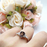 Vintage Style Pear Teardrop Natural Stone Ring