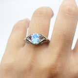 Two Tone Oval Natural Stone Ring