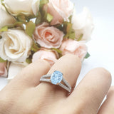 Oval Natural Stone Split Shank Ring