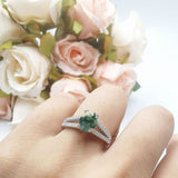 Oval Natural Stone Split Shank Ring