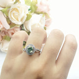 Oval Natural Stone Split Shank Twisted Ring