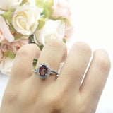 Oval Natural Stone Split Shank Twisted Ring