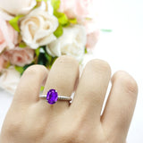 Oval Natural Stone Braided Twisted Ring