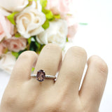 Oval Natural Stone Braided Twisted Ring