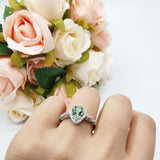 Pear Natural Stone Beaded Ring