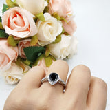 Pear Natural Stone Beaded Ring