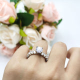 Round Natural Stone Cathedral Ring