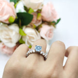 Round Natural Stone Cathedral Ring