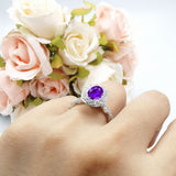 Oval Natural Stone Art Deco Ring