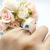 Oval Natural Stone Art Deco Ring