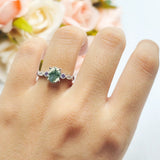 Oval Natural Stone Vintage Style Ring