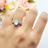Oval Natural Stone Vintage Style Ring
