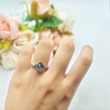 Oval Natural Stone Vintage Style Ring