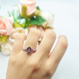 Vintage Style Oval Natural Stone Ring