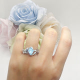 Pear Teardrop Leaf Vintage Style Ring