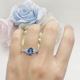 Art Deco Lab Alexandrite Silver Ring