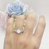 Art Deco Moissanite Silver Ring