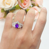 Vintage Oval Leaf Style Chevron Ring