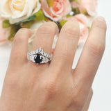 Vintage Oval Leaf Style Chevron Ring