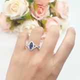 Art Deco Marquise Split Shank Ring