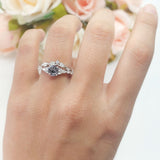 Two Piece Round Marquise Style Bridal Ring
