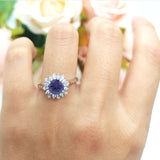 Art Deco Round Natural Floral Ring