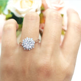 Art Deco Round Natural Floral Ring